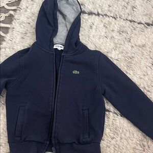 Lacoste Kids Navy Zip-Up Hoodie
